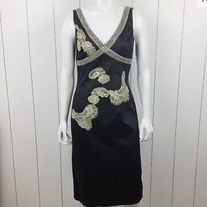 Gorgeous Papell Boutique black evening midi dress!